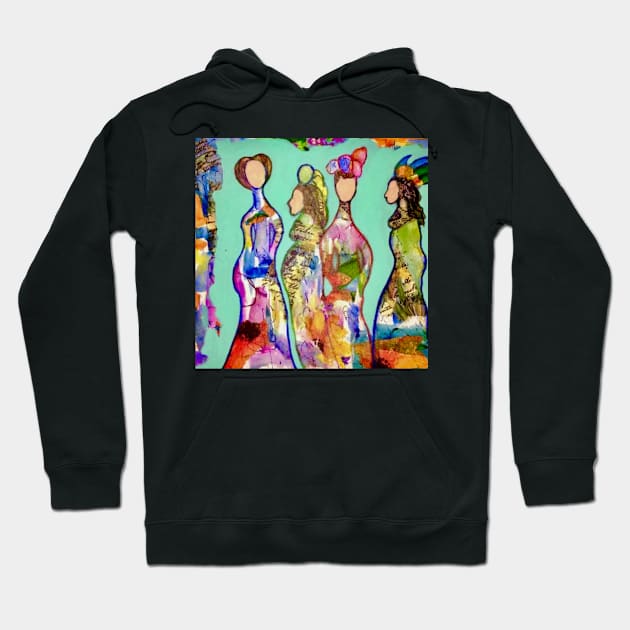 Four Lovelies (2 in a series of 4( Hoodie by Leslie Pino Durant